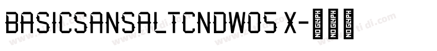 BasicSansAltCndW05 X字体转换